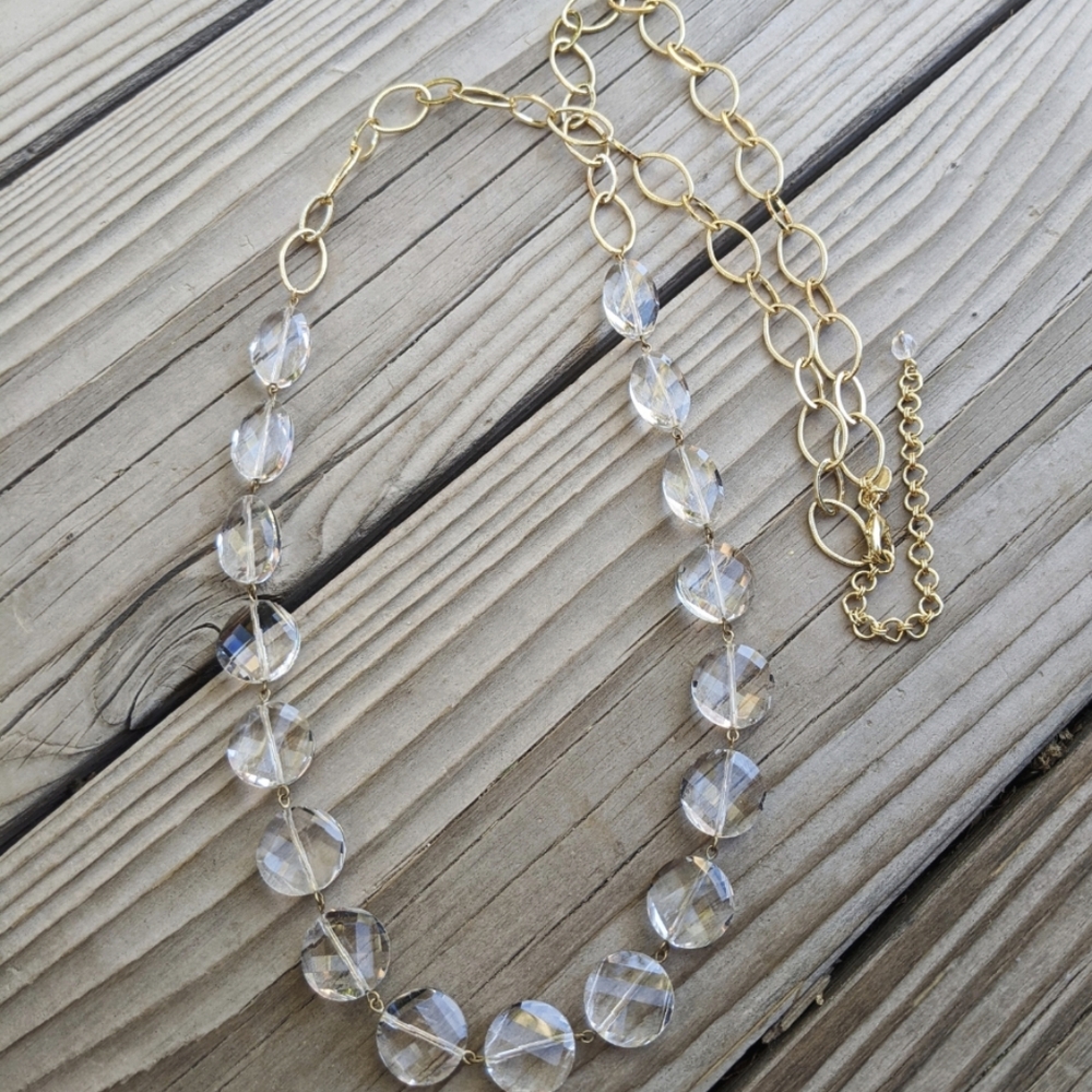 SORRELLI Gold and Clear Necklace